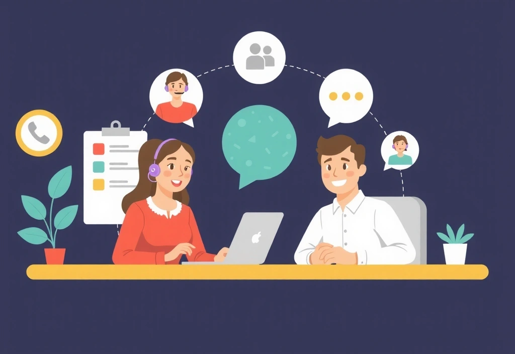 Centre d'aide avec icônes de support et guides